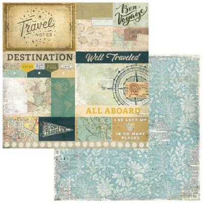 49 and Market Travel Diaries Designpapier - All Aboard